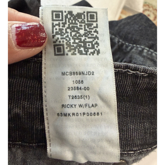 True Religion Jeans Ricky Relaxed Straight Black Grey corduroy Men's Size 34X 33 - Picture 10 of 13